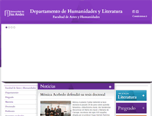 Tablet Screenshot of literatura.uniandes.edu.co