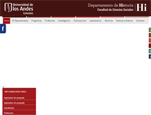Tablet Screenshot of historia.uniandes.edu.co