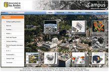 Tablet Screenshot of campusinfo.uniandes.edu.co