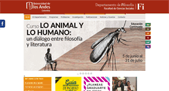 Desktop Screenshot of filosofia.uniandes.edu.co