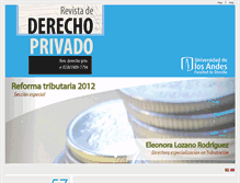 Tablet Screenshot of derechoprivado.uniandes.edu.co