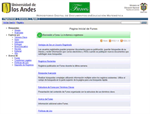 Tablet Screenshot of funes.uniandes.edu.co