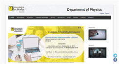 Desktop Screenshot of fisica.uniandes.edu.co